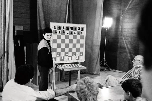 A young Vladimir Kramnik at the Botvinnik Kasparov school